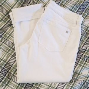 Joe's clean cuff white denim jeans